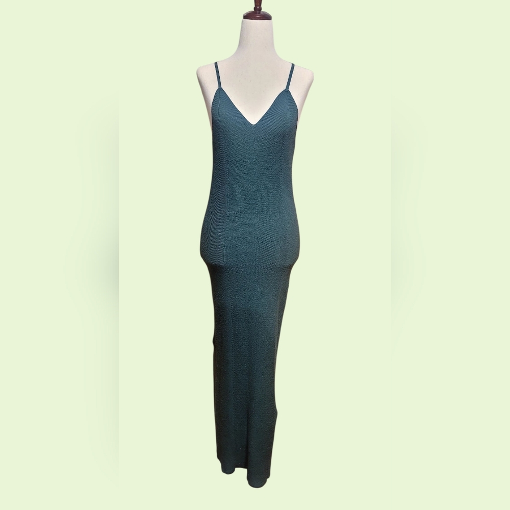 Freshman 1996 Fitted Emerald Knit Dress Size Medium
